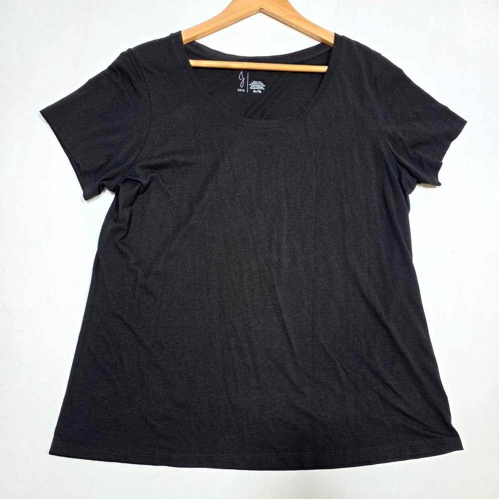 Joie‎ T Shirt Womens XL Black Scoop Neck Short Sleeve Basic Casual Tee PJ001